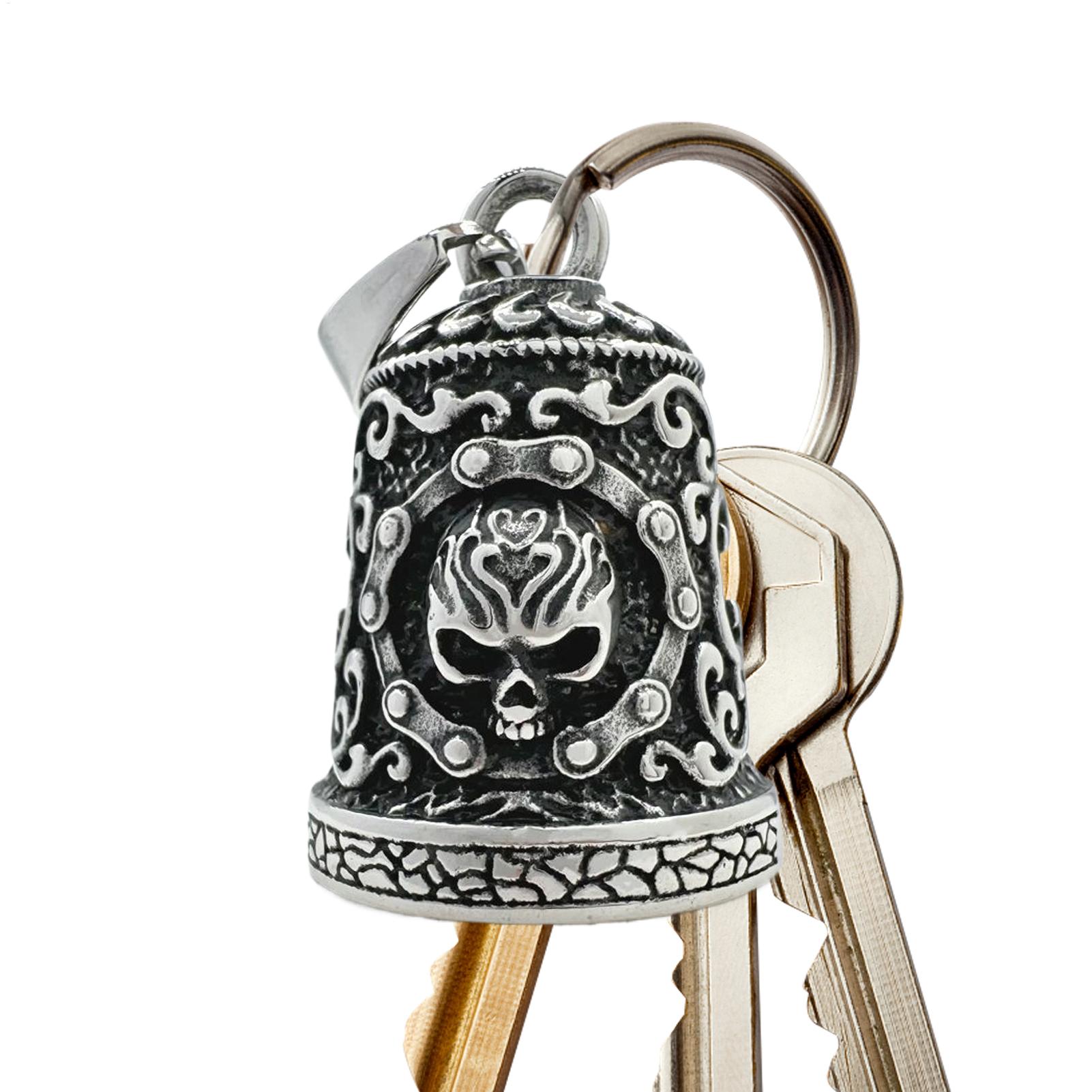 Motorcycle Chain - Campana de calavera para motocicleta, decoración