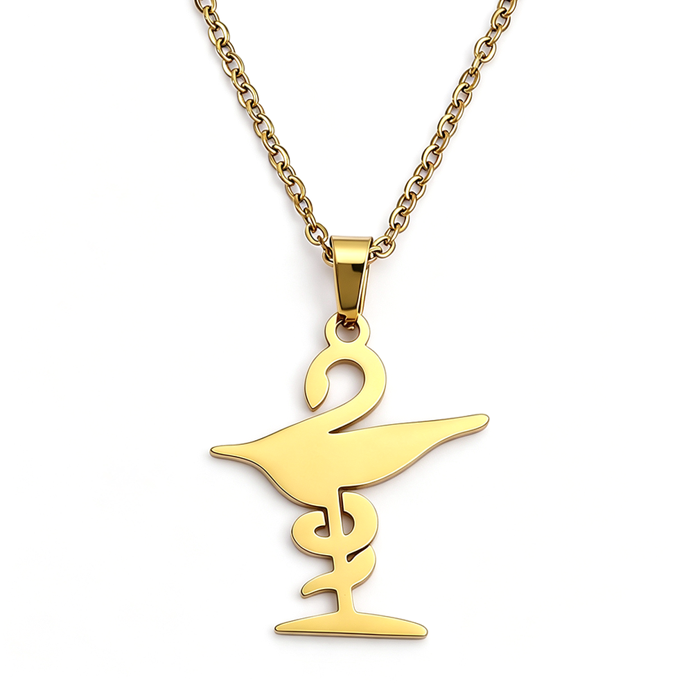 Steel Chain - Collar con colgante de la taza
