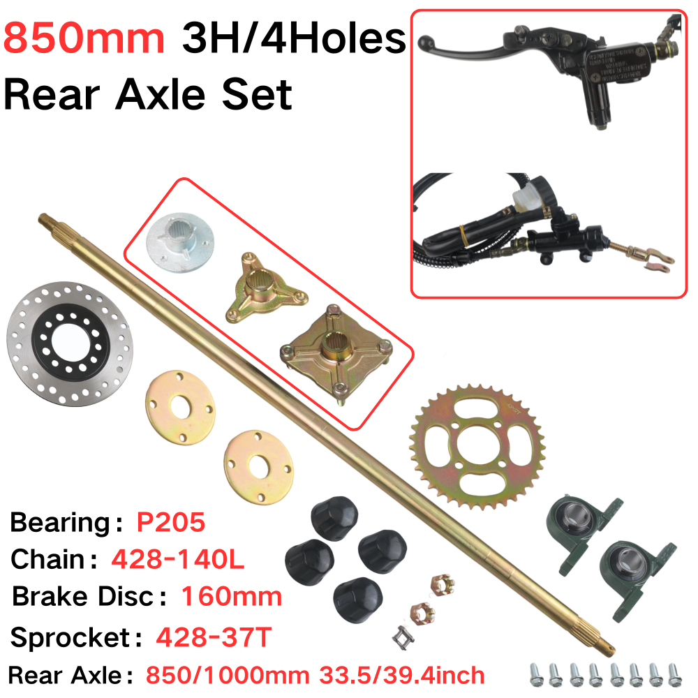 Eje Trasero Completo de 850 mm - Sprocket Chain reseña y precio