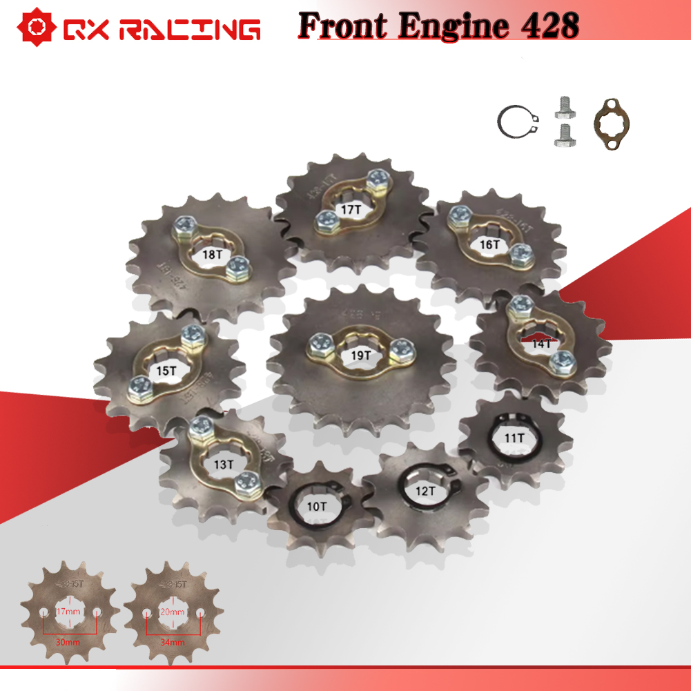 Piñón de motor delantero 17 20 - 428 Chain reseña y precio