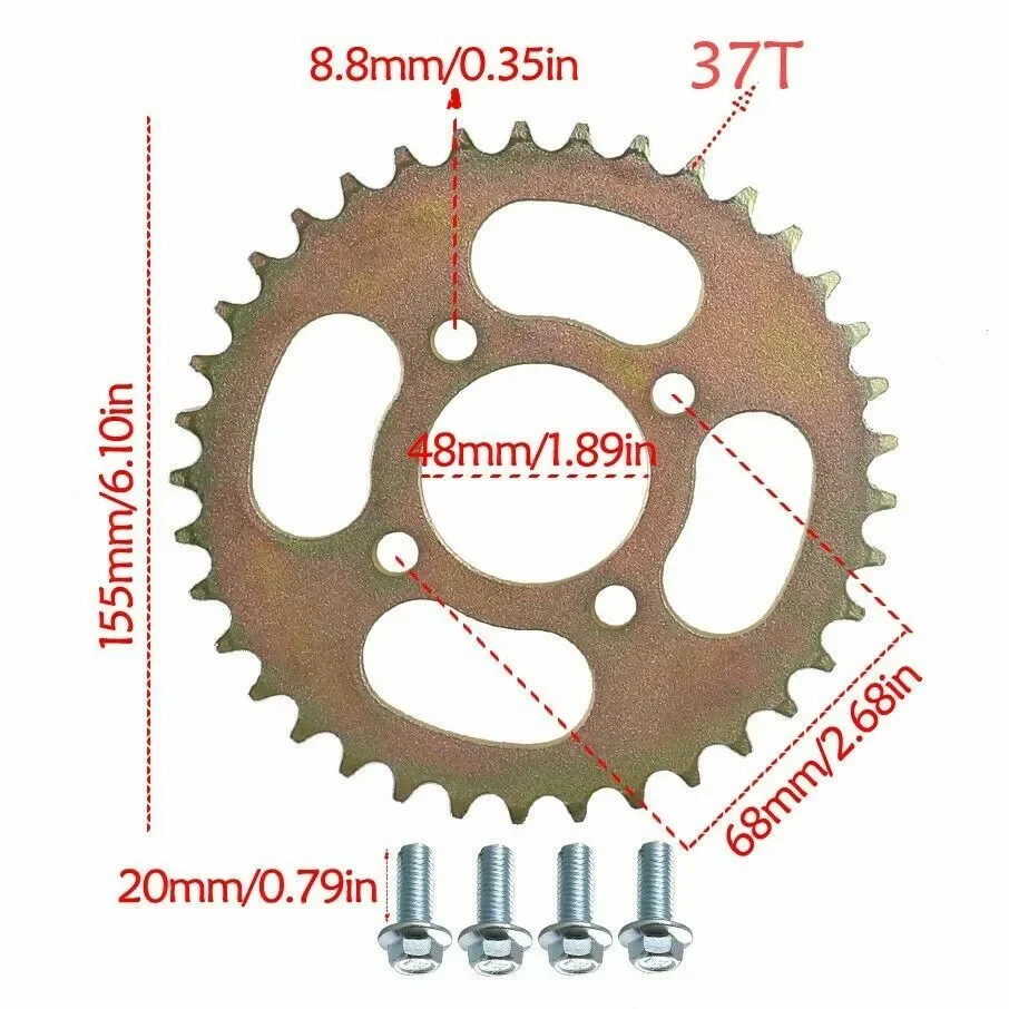 TDPRO-eje trasero para Go Kart - 428 Chain reseña y precio