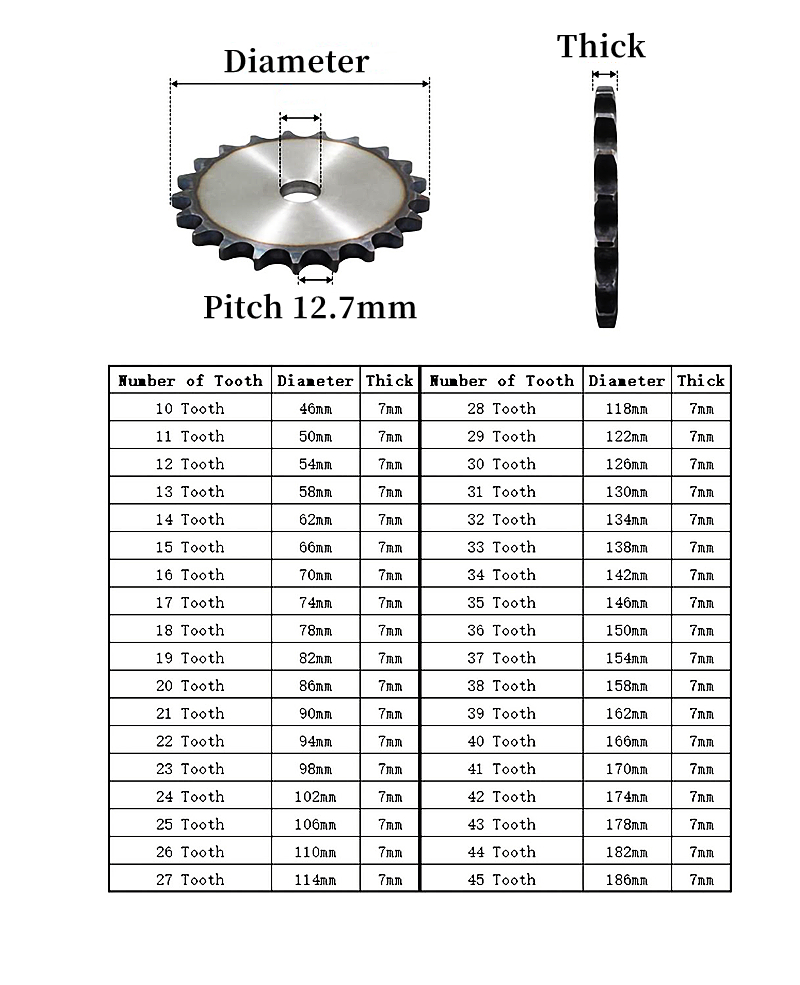 1 Uds 08b piñón de cadena plan - Chain Sprocket Set reseña y precio