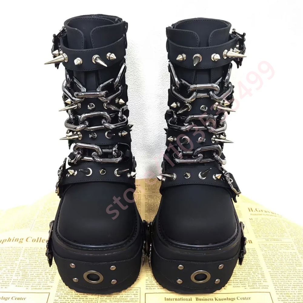Botas de plataforma góticas ne - Motorcycle Chain reseña y precio